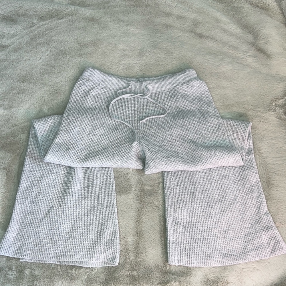 Aerie Waffle Wide Leg Pants
